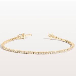 Petite Lab Grown White Sapphire Tennis Bracelet